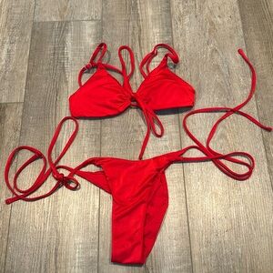 ONEONE SWIM- red bikini set